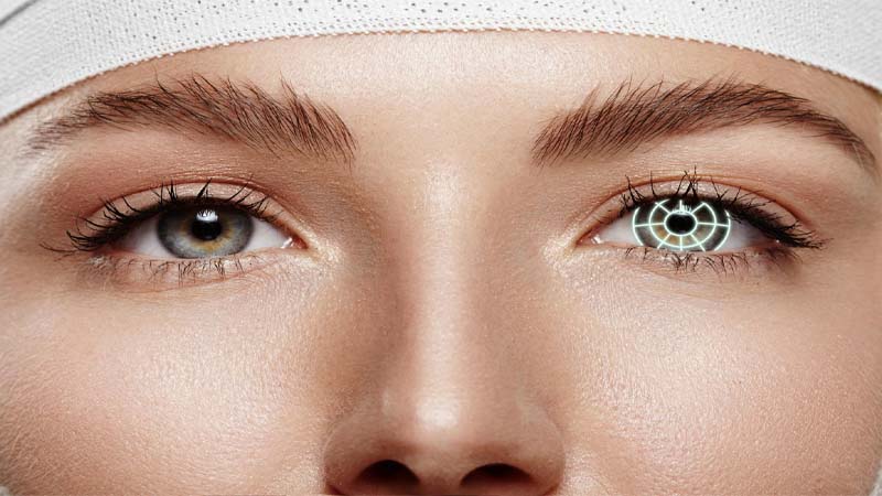 comparison between normal eye and cataract affected eye